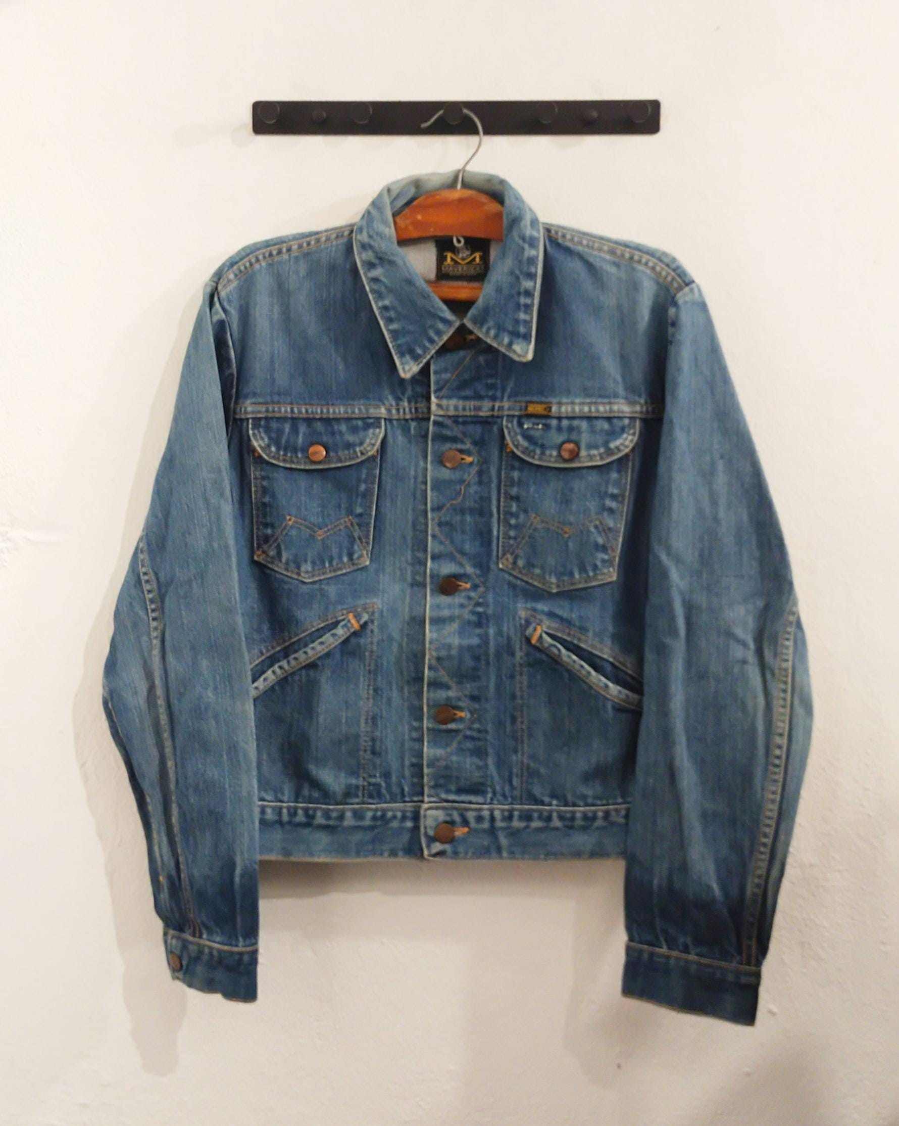 MAVERICK 3J03MJ 70’s Vintage 70s Maverick Blue Bell 3J03MJ Selvedge Denim Jacket — Made
