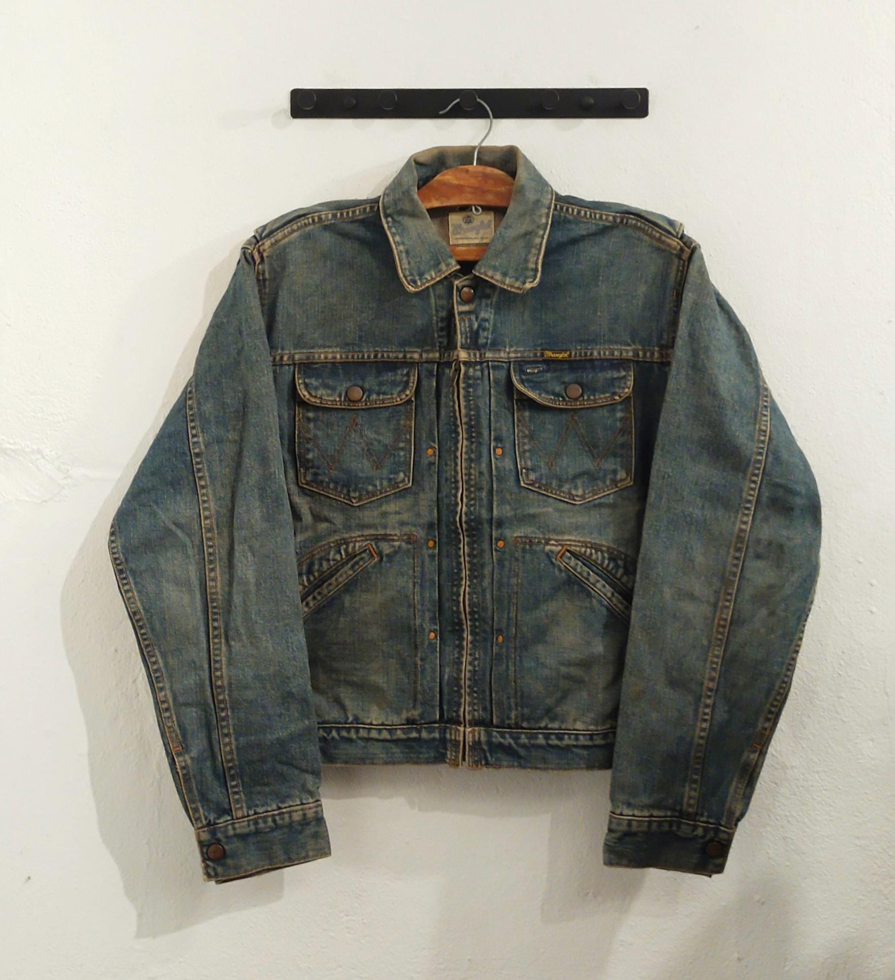 Vintage 90s Wrangler Blue Bell Lot 24MJZ Selvedge Denim Jacket