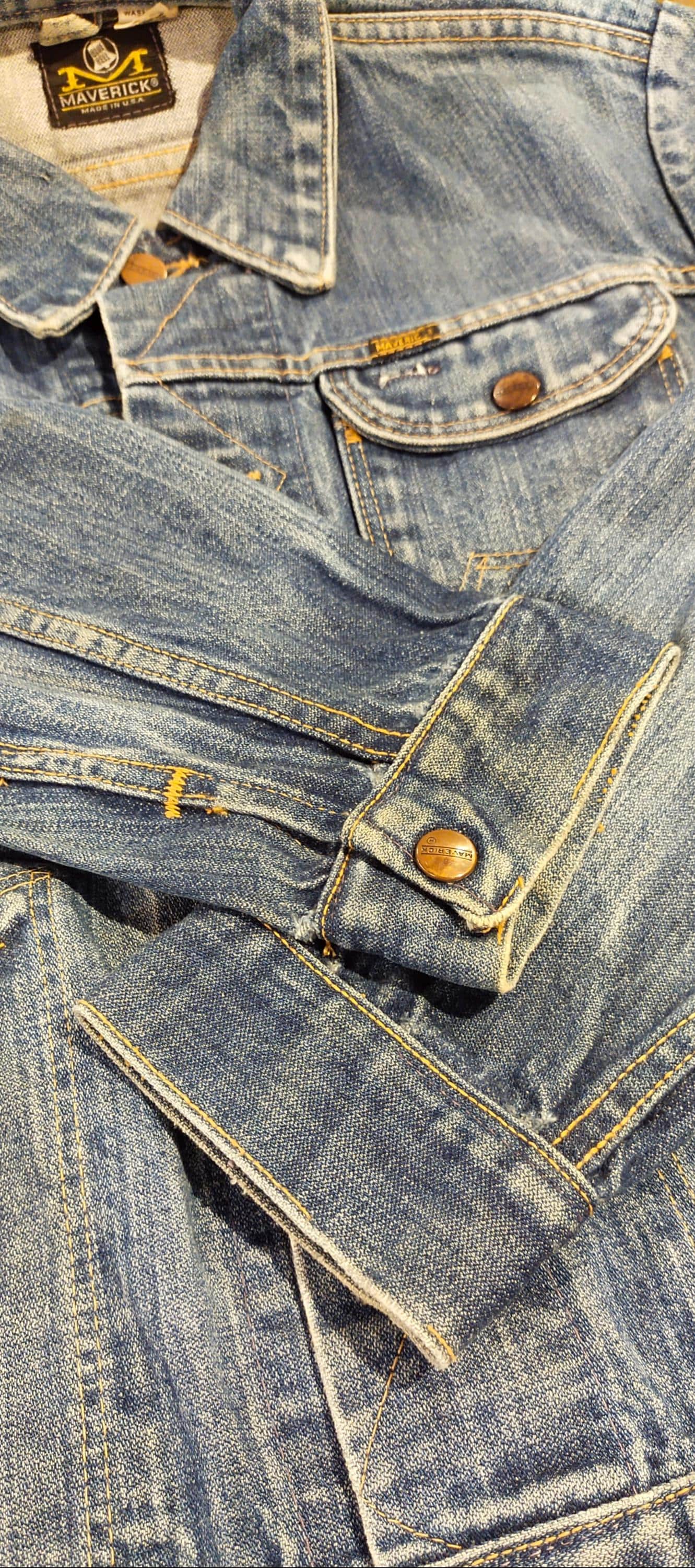 Vintage 70s Maverick Blue Bell 3J03MJ Selvedge Denim Jacket — Made 