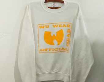 Sudadera vintage de cuello redondo Wu Wear Official Gear de los 90 — Talla M