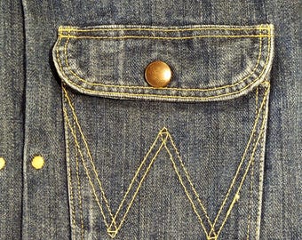 Vintage 90s Wrangler Blue Bell Lot 111MJ Selvedge Denim Jacket