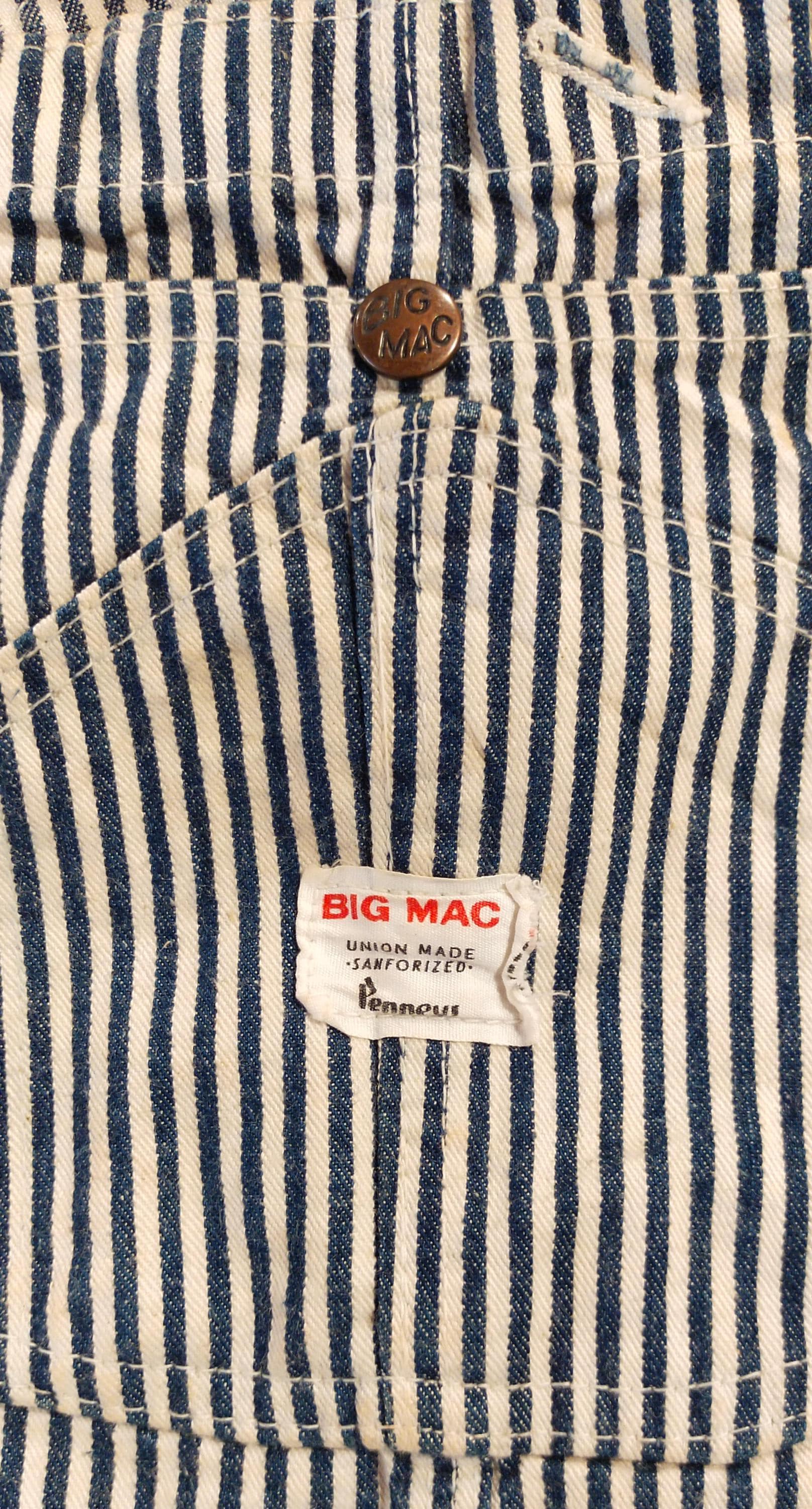 1960年代のヴィンテージ ビッグマック ヒッコリーストライプ 