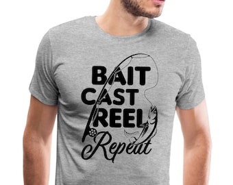 Bait Cast Reel Repeat Toddler T-Shirt Fisherman Fishing Pole Gift