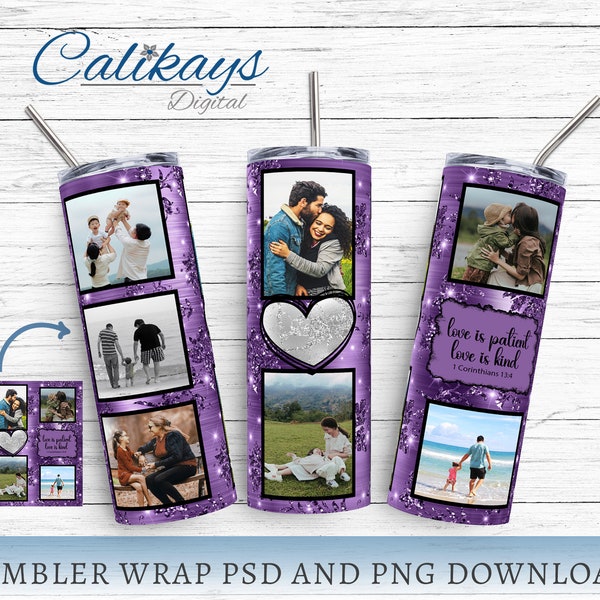 Image Tumbler Wrap, Violet 20oz Skinny Tumbler Wrap 2 Corinthiens 13:4 Tumbler Wrap, PNG, PSD Smart Images