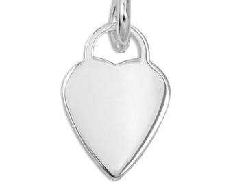 925 Sterling Silver Heart Love Charm Pendant Necklace