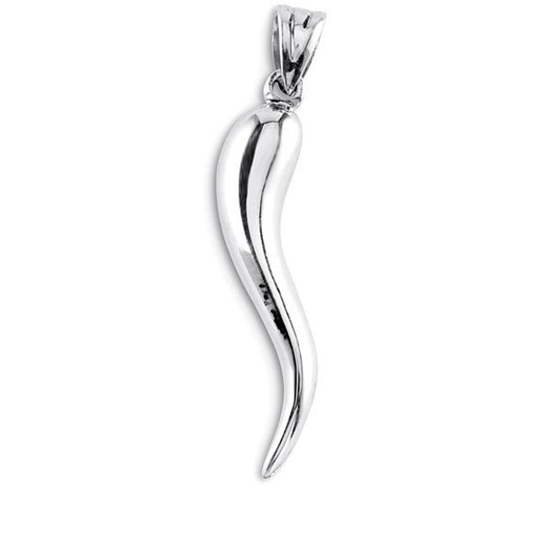 Ciondolo Lucky Charm in Corno Italiano in Argento Sterling 925