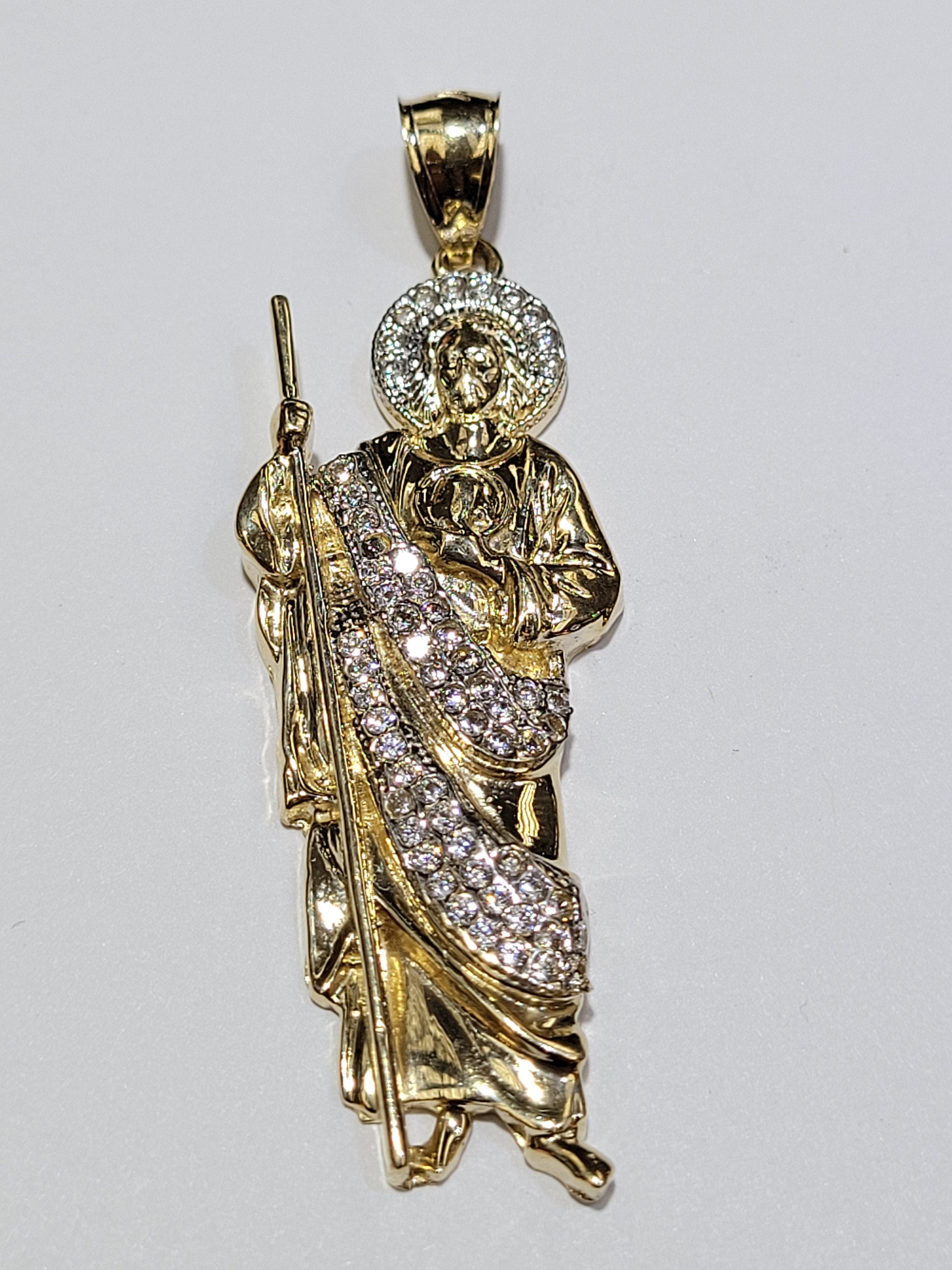 Gold san judas pendant deals
