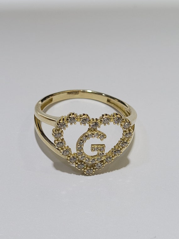 VK Jewels Alphabet Letter G Shaped for Women and Girls Alloy Cubic Zirconia  Gold Plated Ring Price in India - Buy VK Jewels Alphabet Letter G Shaped  for Women and Girls Alloy