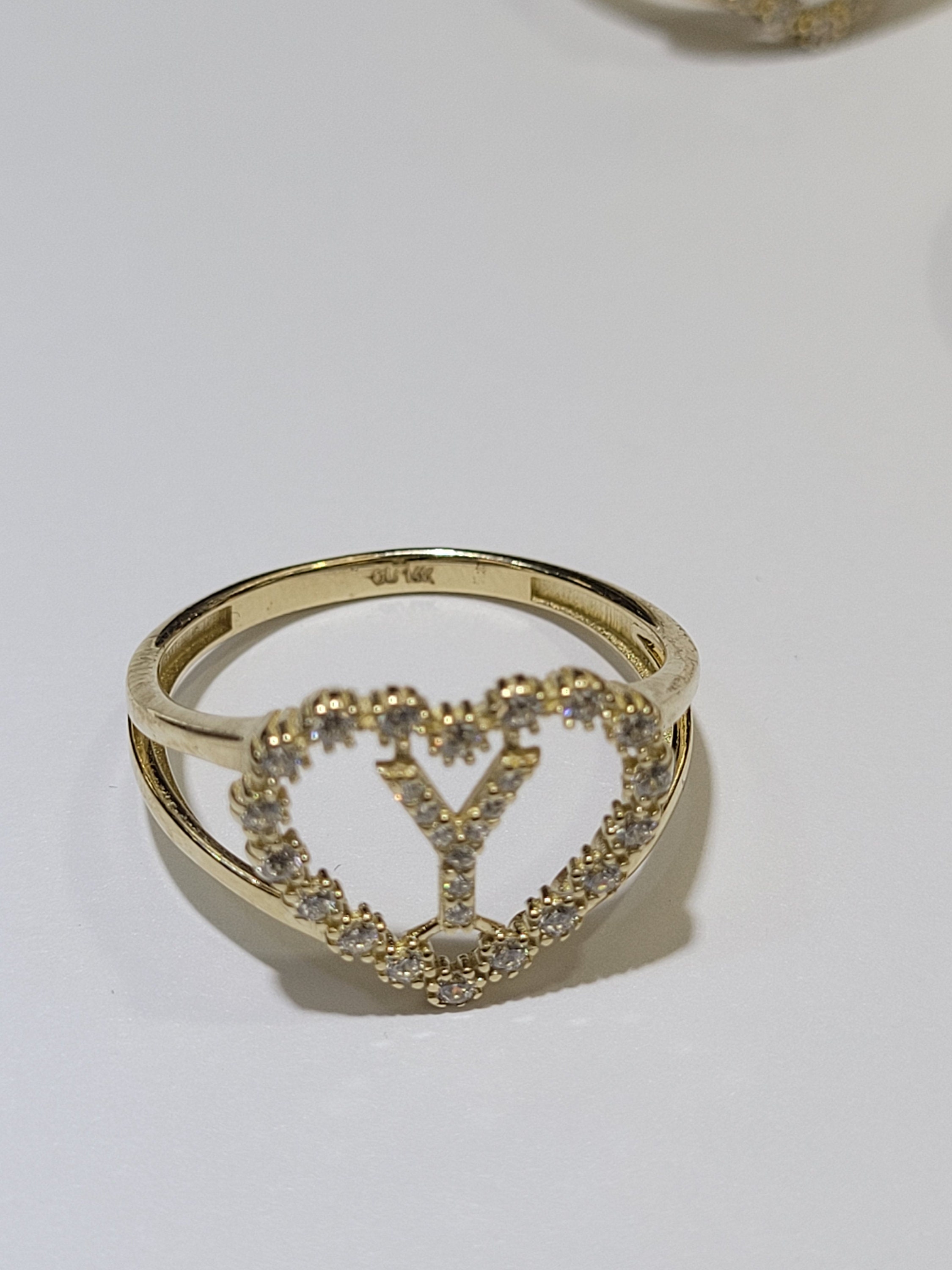 Y letter best sale ring