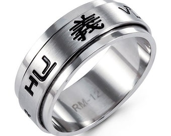 Mens Stainless Steel Choose The Right CTR Spinning Ring