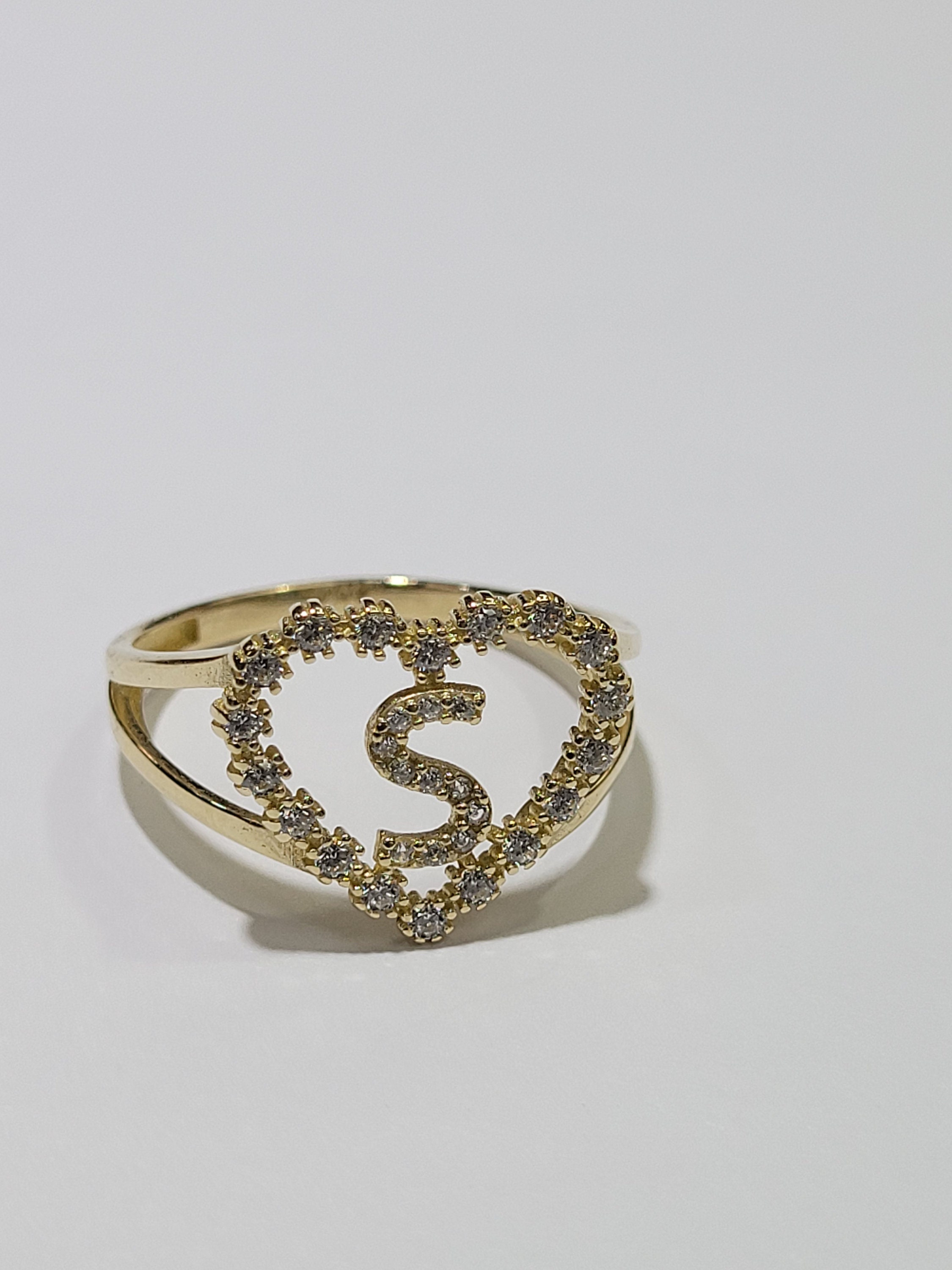 Combo of S letter and Leaf ring