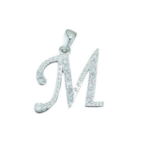 Sterling Silver Initial Letter M Charm 925 Silver Cute - Etsy