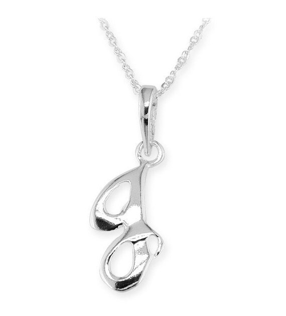 J pendant necklace silver Clearance
