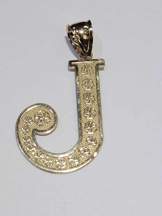 Letter j online charm gold