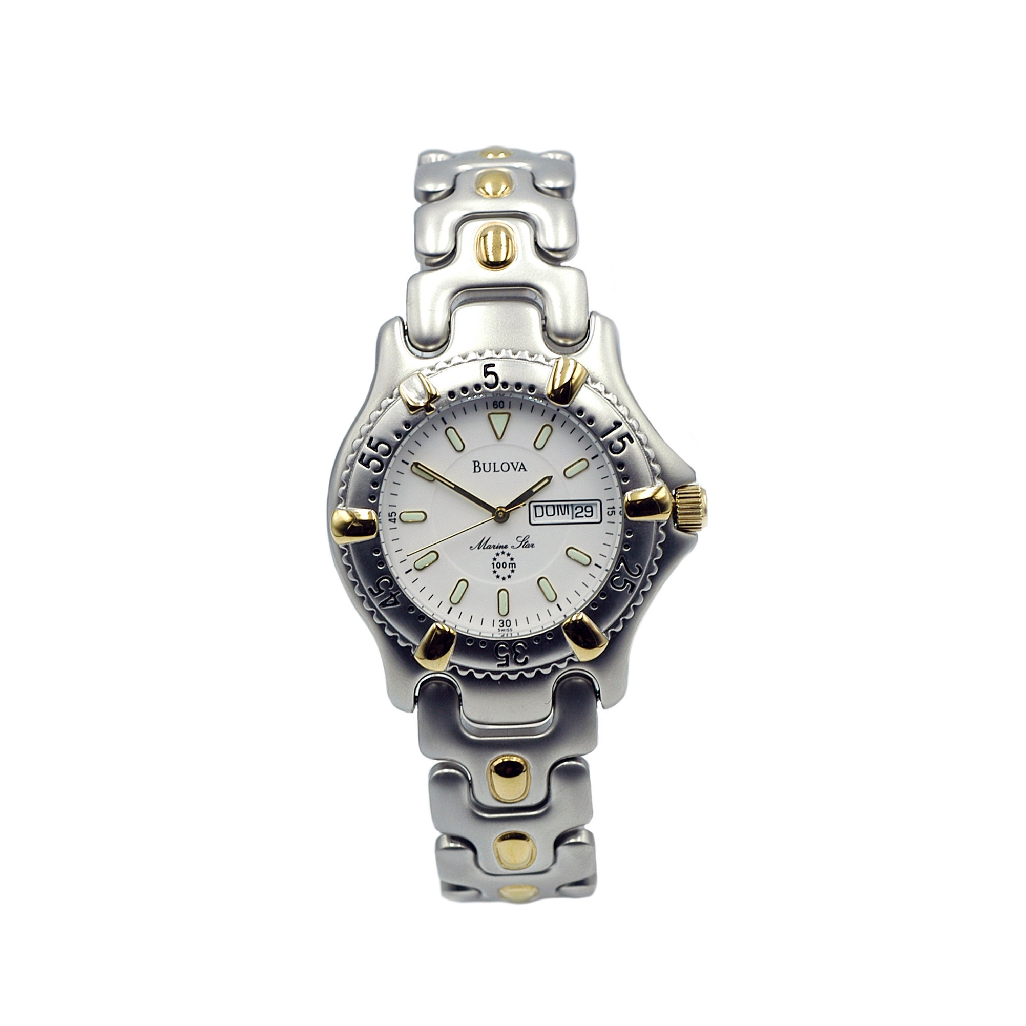 Bulova Marine Star White Date Watch