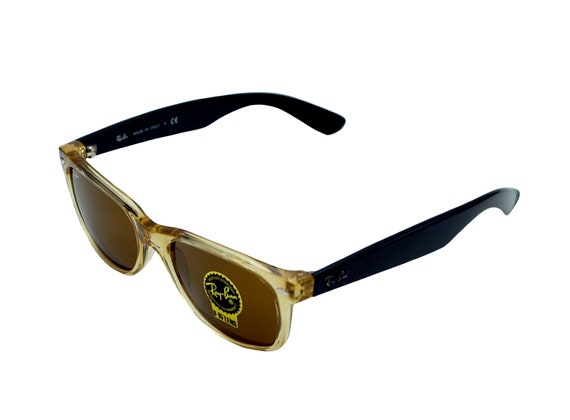New Wayfarer Bicolor Honey/black Sunglasses - Etsy Australia