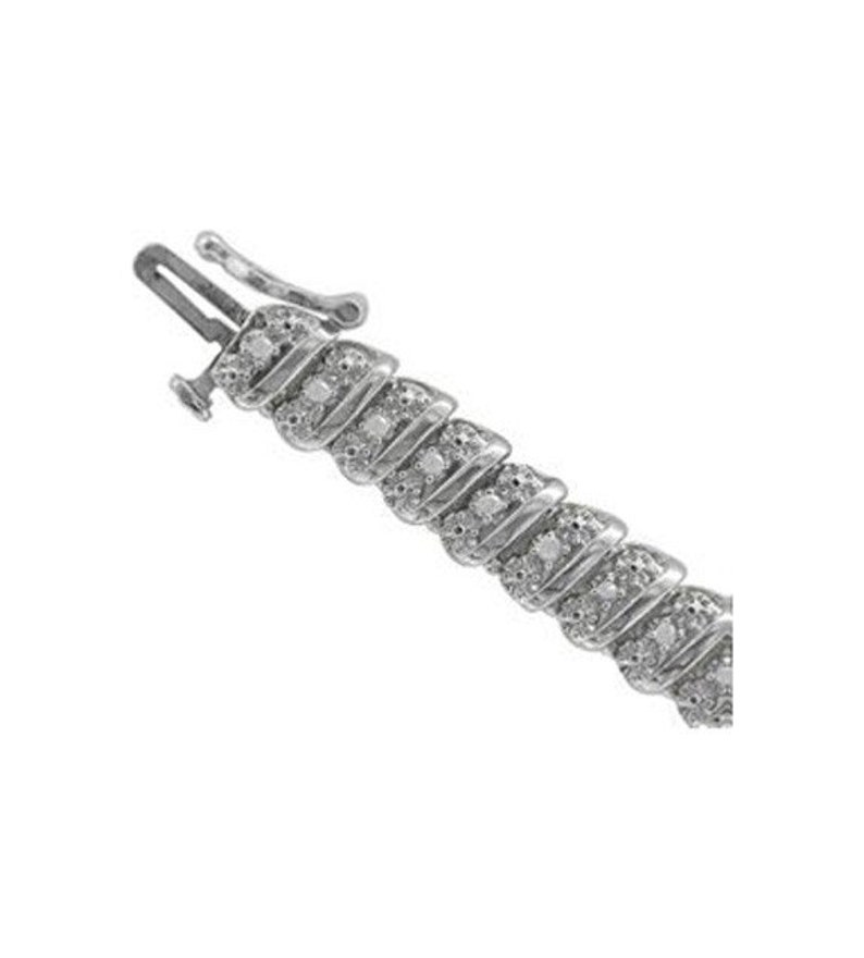 Women/'s 925 Sterling Silver 1 2ctw Round Diamond Tennis Bracelet 7.5