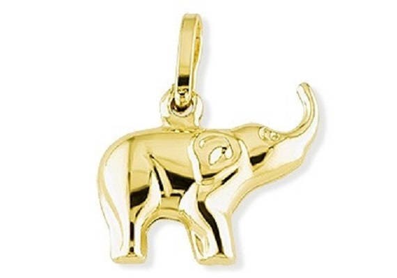 0.5 grams 14k Yellow Gold Diamond Cut Elephant Pendant Good luck Charm 10x15mm 0.5 grams 14k Yellow Gold Diamond Cut Elephant Pendant Good luck Charm 10x15mm