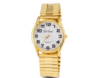 New Gold Tone Stretch Band Women’s Bracelet Watch