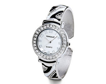 Women’s Black and White Tone New Bangle Watch