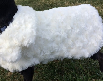 Custom Faux Fur Dog Coat, Custom Couture Fur Dog Coat