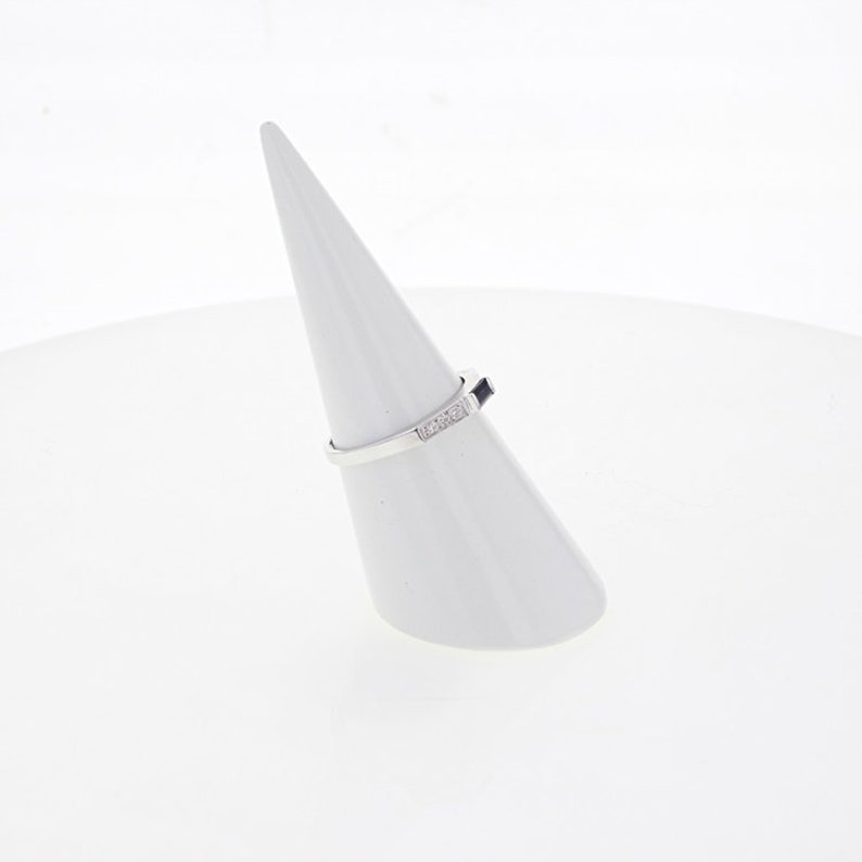 Delicate thin 14 karat gold genuine natural sapphire and diamond gemstone engagement promise ring