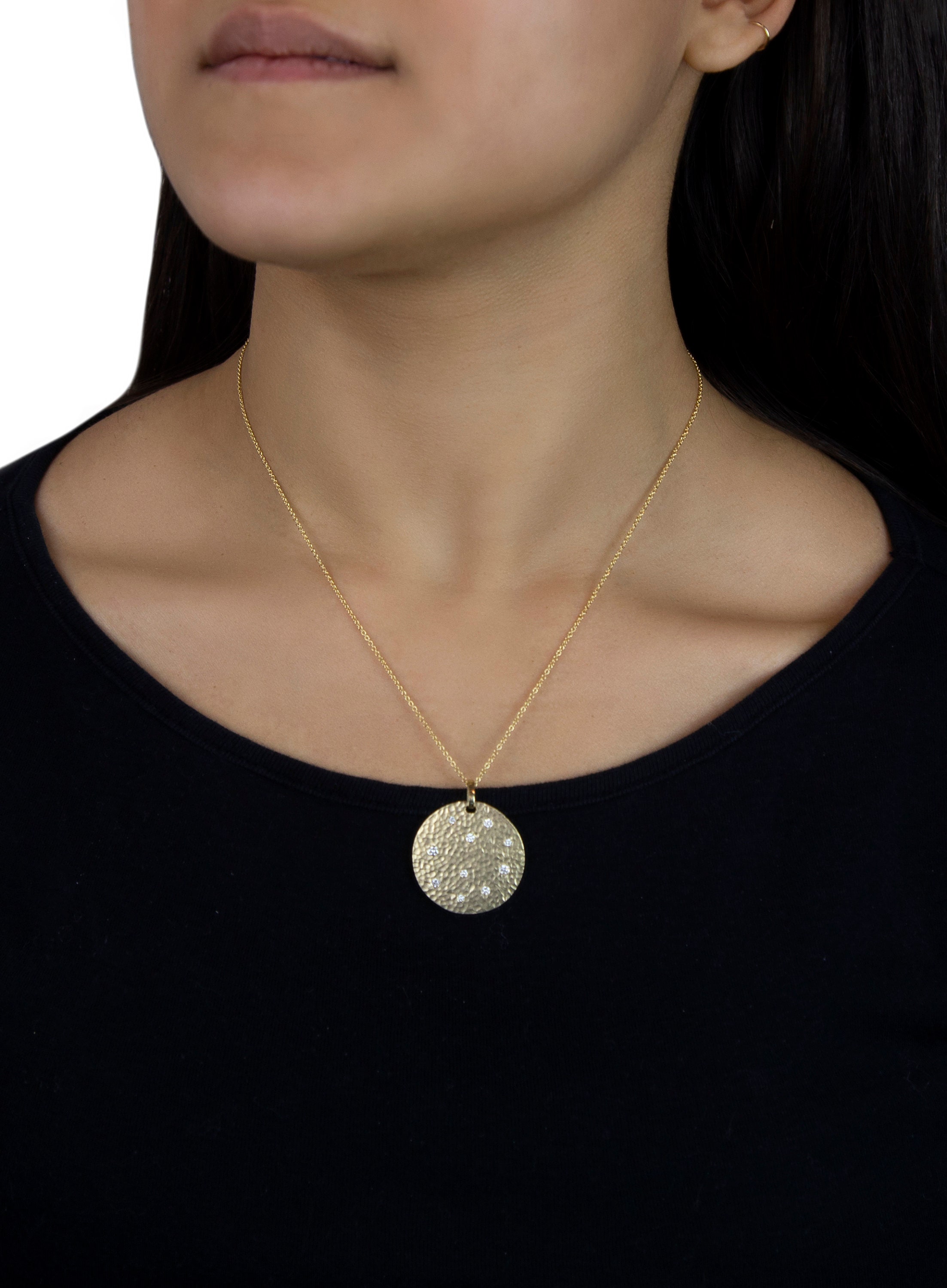 RBG444 Gold Round Necklace Gold Plated Findings 30x13mm 24K Shiny Gold Plated U Shaped Hammered Charms 3 Holes Open U Shaped Pendant