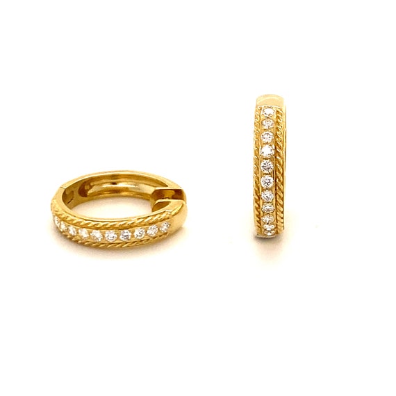 14 Karat Yellow Gold Kids Cross Stud Earrings | SuperJeweler