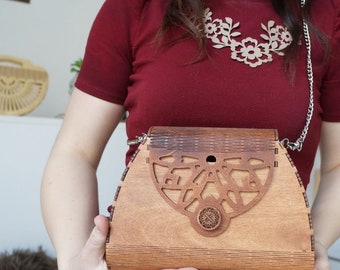 Wooden summer bag birthday gift for women