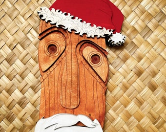 Bemused Wooden Santa - 18'  Holi-Dazed