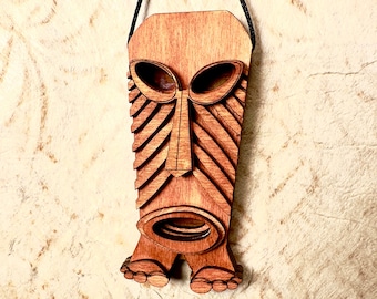 Wooden Tiki Ornament