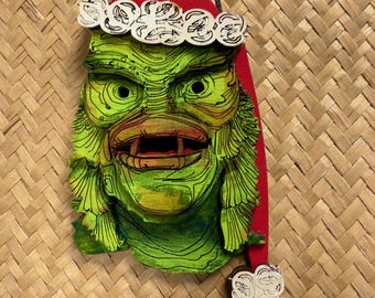 Santa Creature of The Black Lagoon Ornament