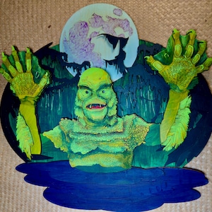 Creature of The Black Lagoon in the Swamp - Hand Painted
