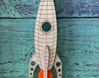Rocket Ornament or Pendant