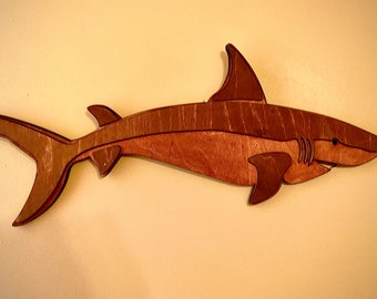 Wooden Shark - 23.5" - Nautical