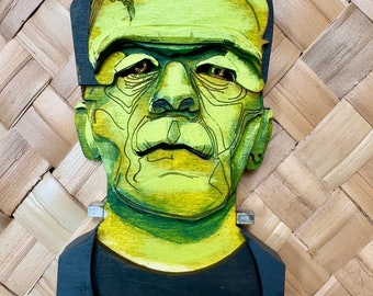 Wooden Hand Painted Frankenstein's Monster Ornament