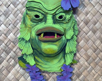 Creature of The Black Lagoon Hula - Hand painted - Wood  18" x 9.5"