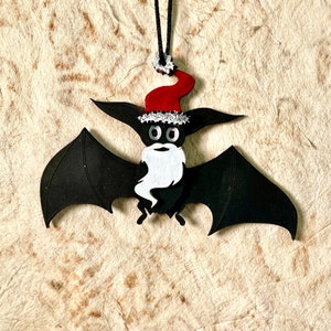 Santa Bat Ornament image 1