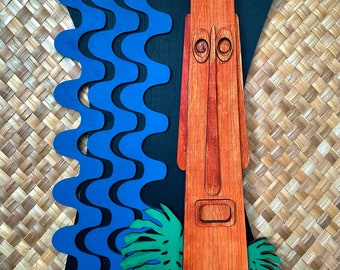 Modern Tiki Monstera Wall Hanging