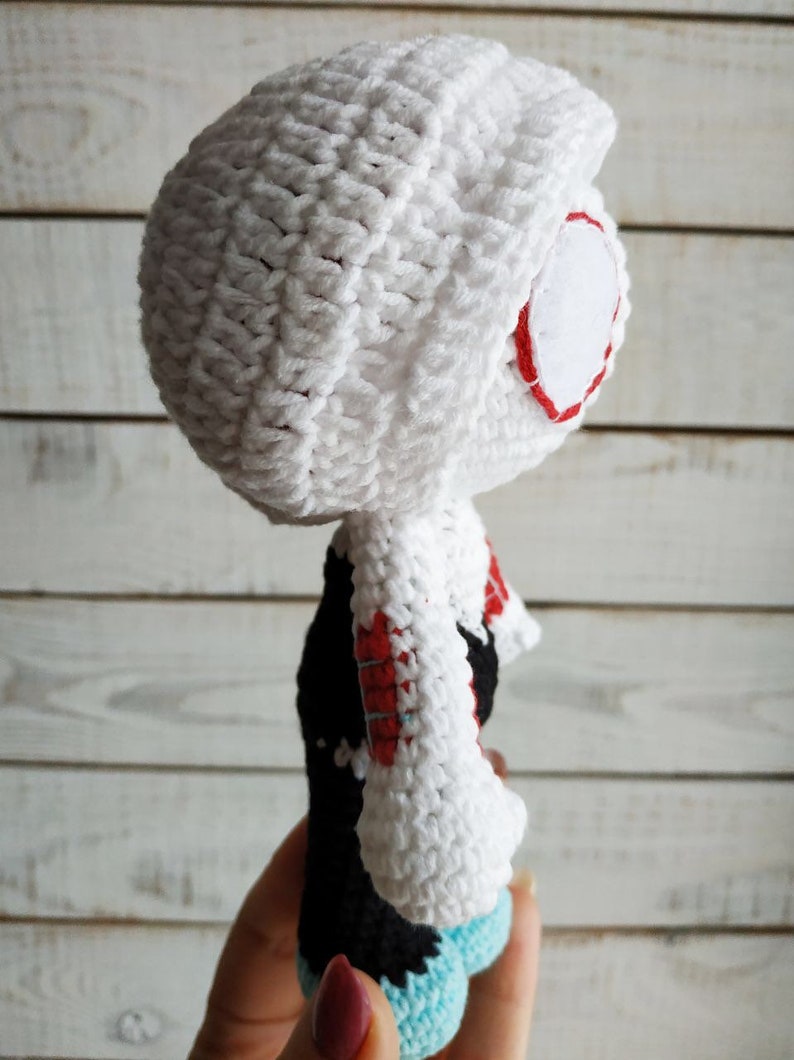 Spider-Gwen small crochet doll 6 Amigurumi Gwen Stacy | Etsy