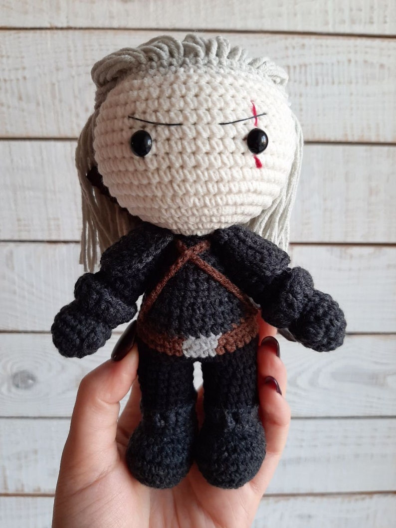 The Witcher crochet pattern PDF Amigurumi doll Geralt of Rivia Etsy