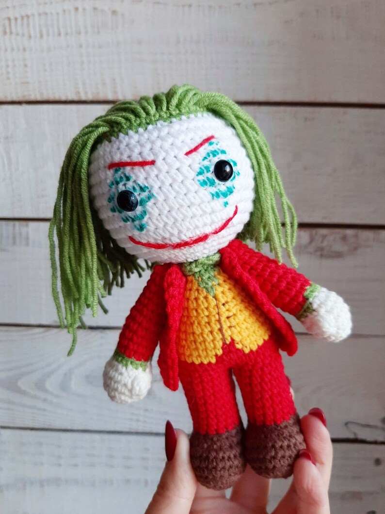 Joker Crochet pattern PDF Amigurumi superheroes Comics Etsy
