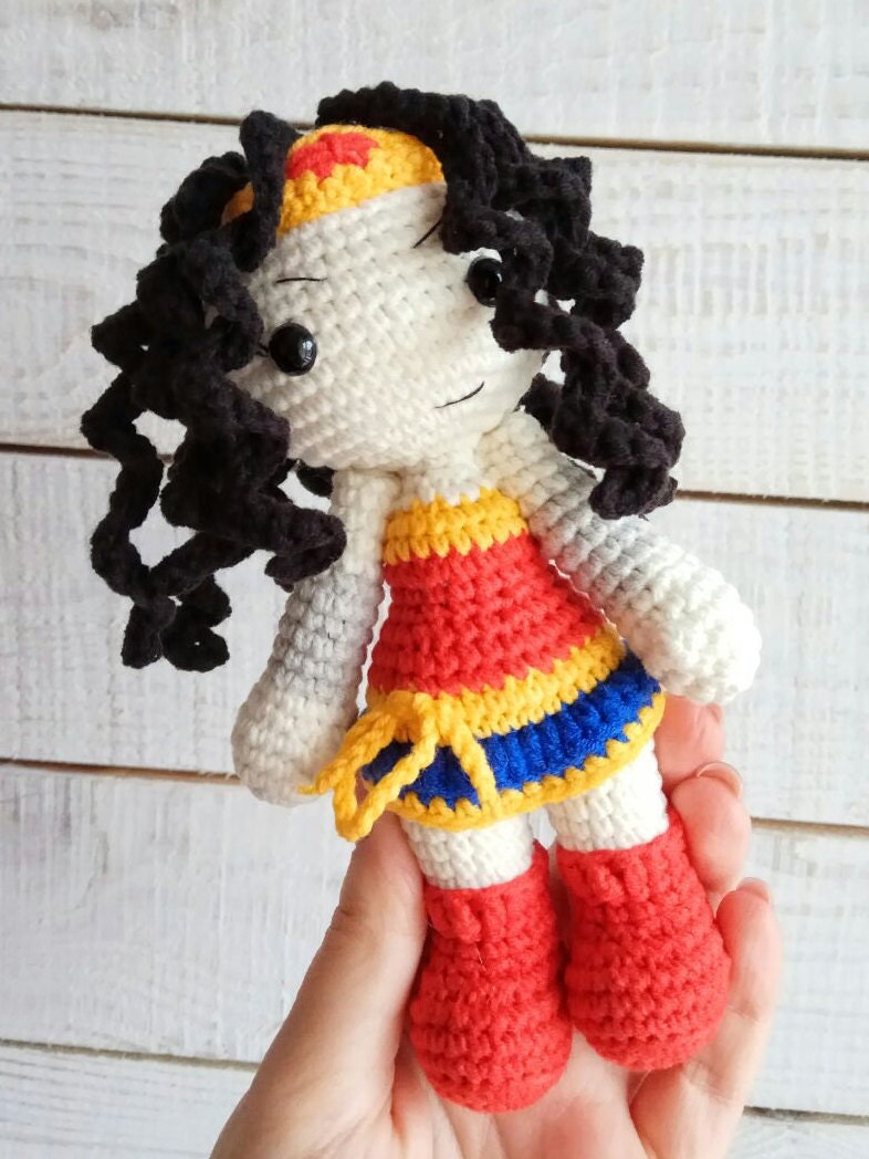 Wonder Woman Crochet Pattern PDF Amigurumi Superhero Plushie Etsy
