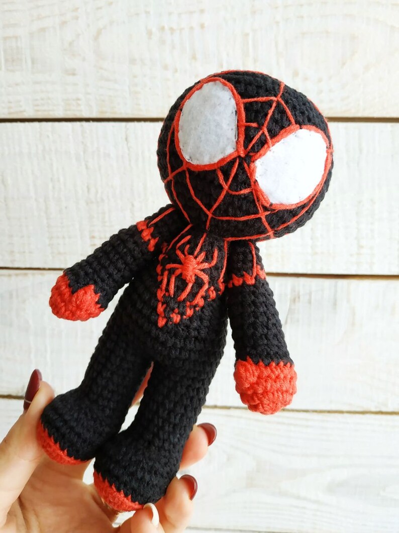 Miles Morales The ultimate Spider-Man crochet small doll | Etsy