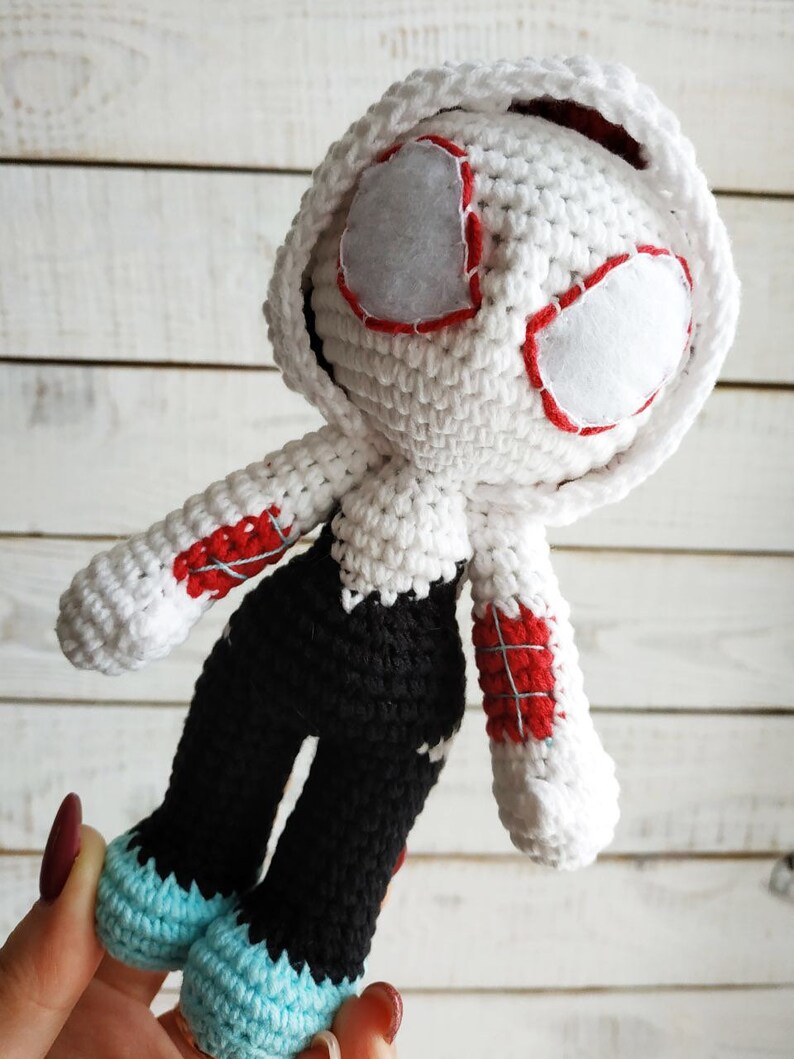 Spider-Gwen small crochet doll 6 Amigurumi Gwen Stacy | Etsy