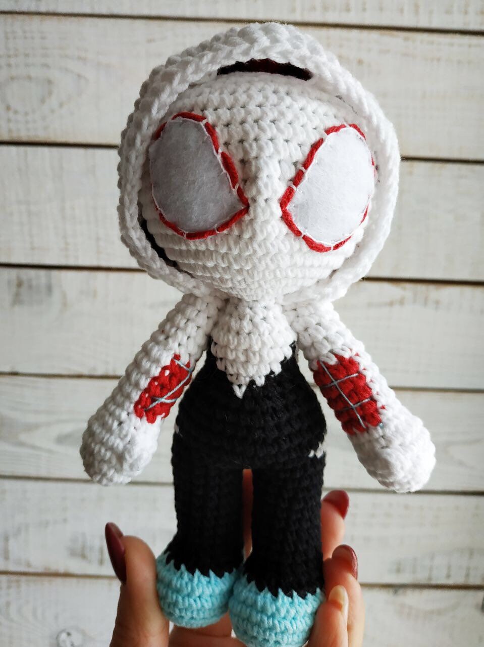 Spider-Gwen small crochet doll 6 Amigurumi Gwen Stacy | Etsy