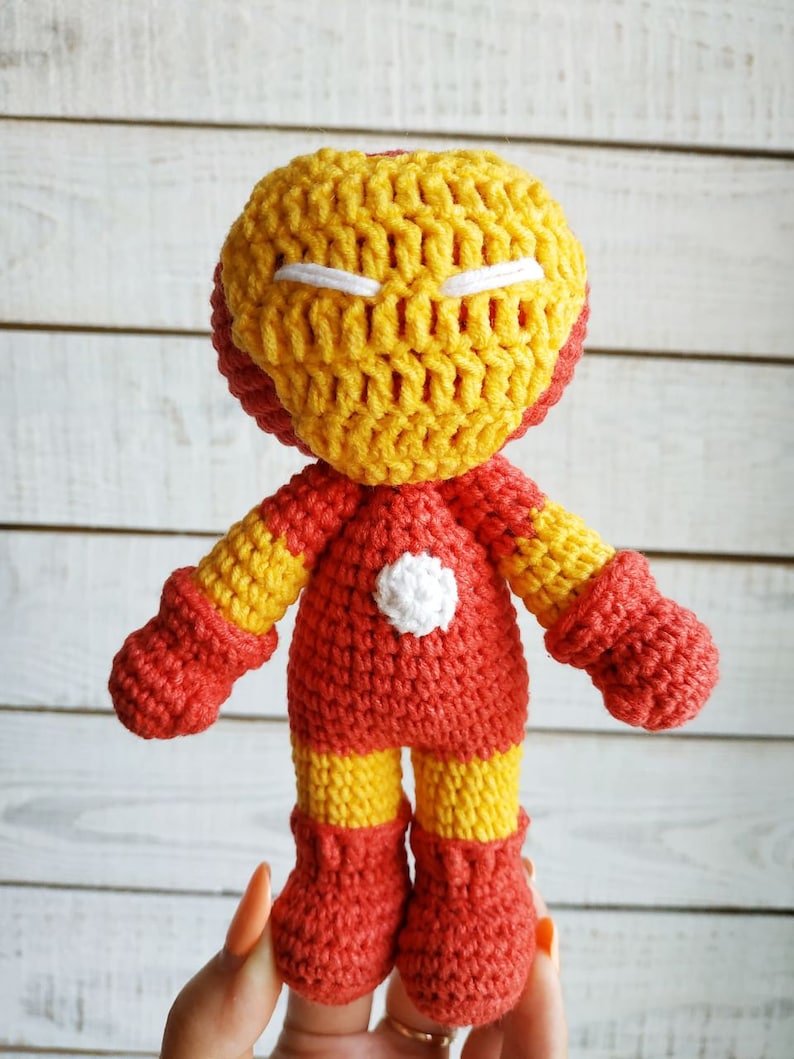 Iron Man crochet pattern PDF Amigurumi superhero dolls Plush Etsy