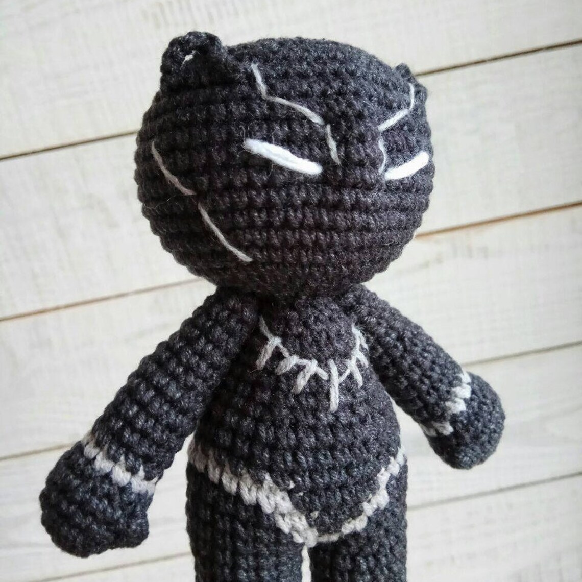 Black Panther crochet pattern PDF Amigurumi superhero Comics Etsy