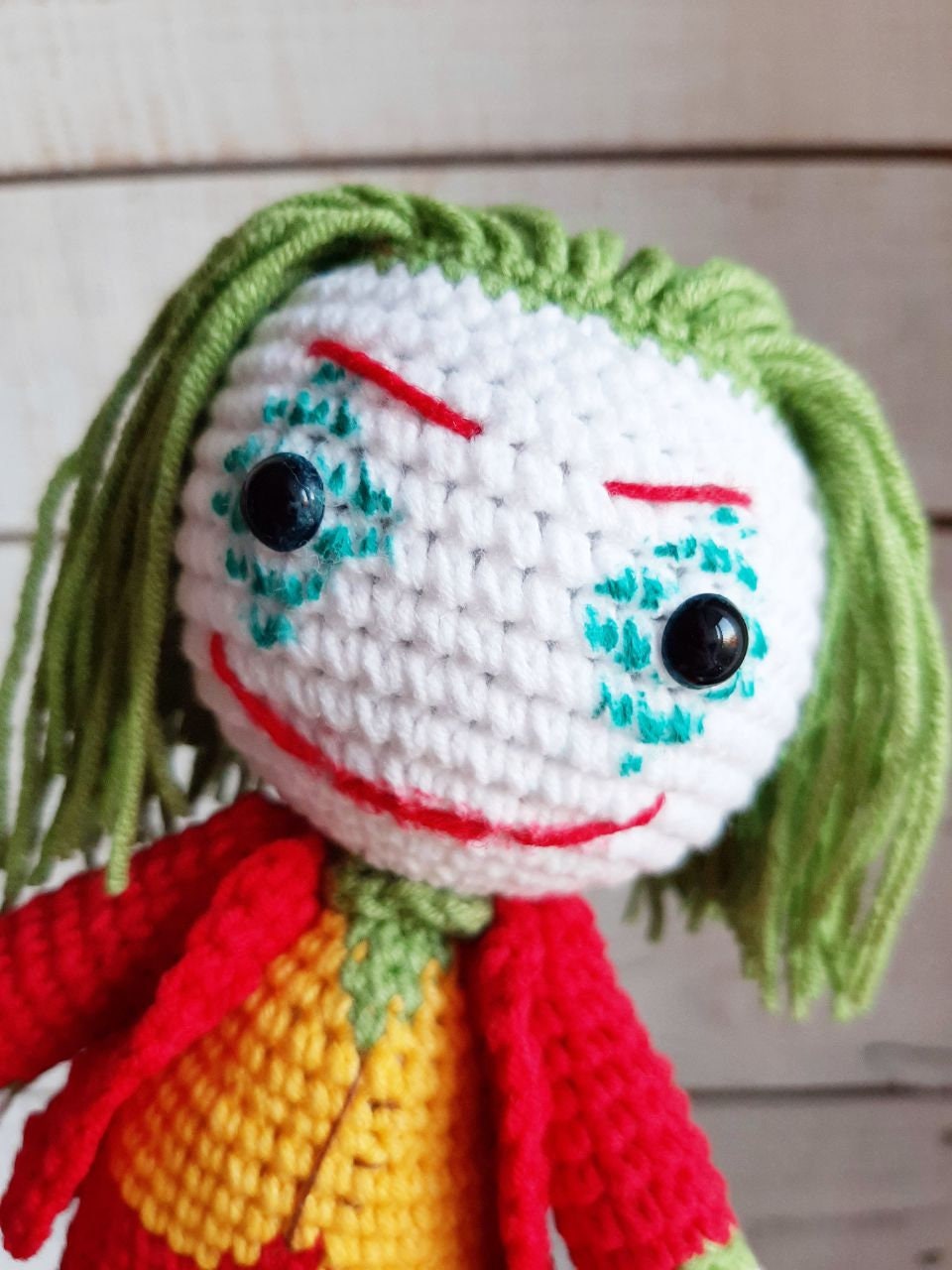 Joker Crochet Pattern PDF Amigurumi Superheroes Comics Etsy