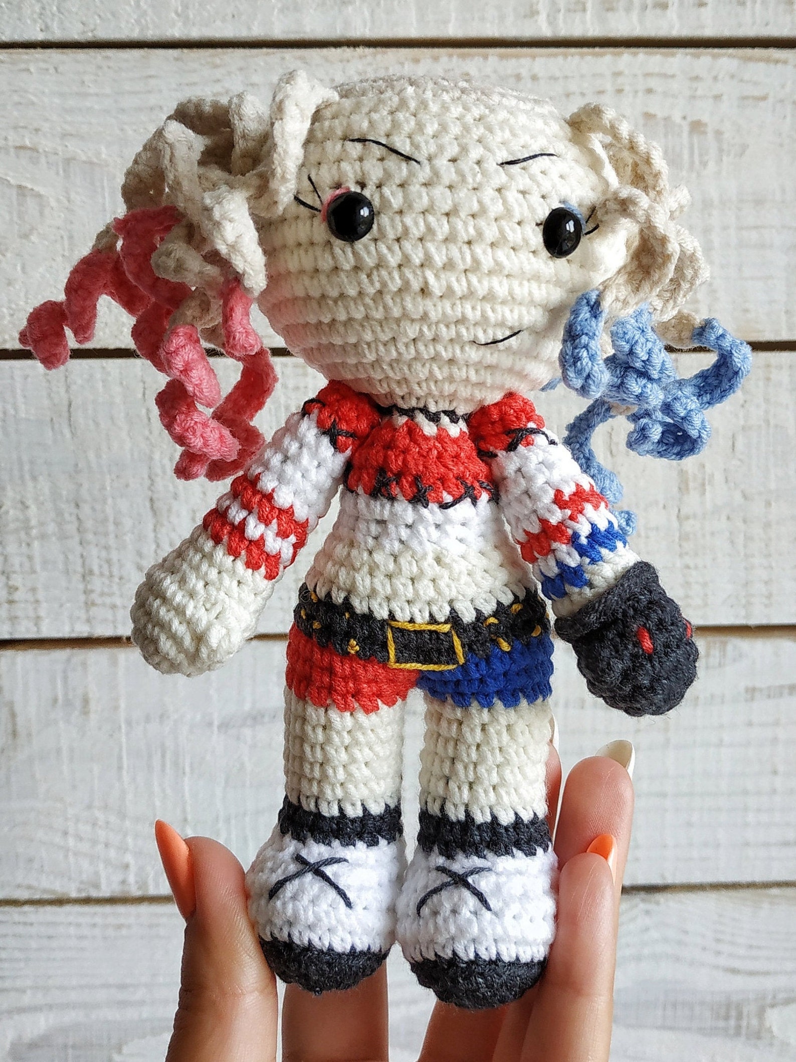 Harley Quinn crochet pattern PDF Amigurumi superhero doll Etsy